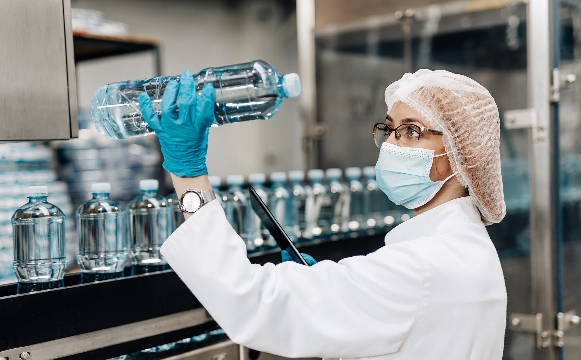 Visual inspection of bottles