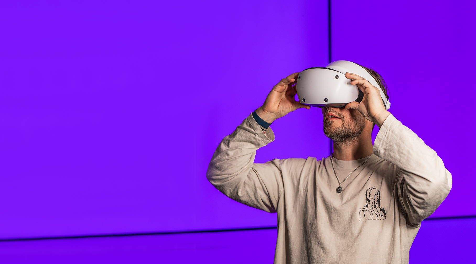 Man wearing a VR headset 