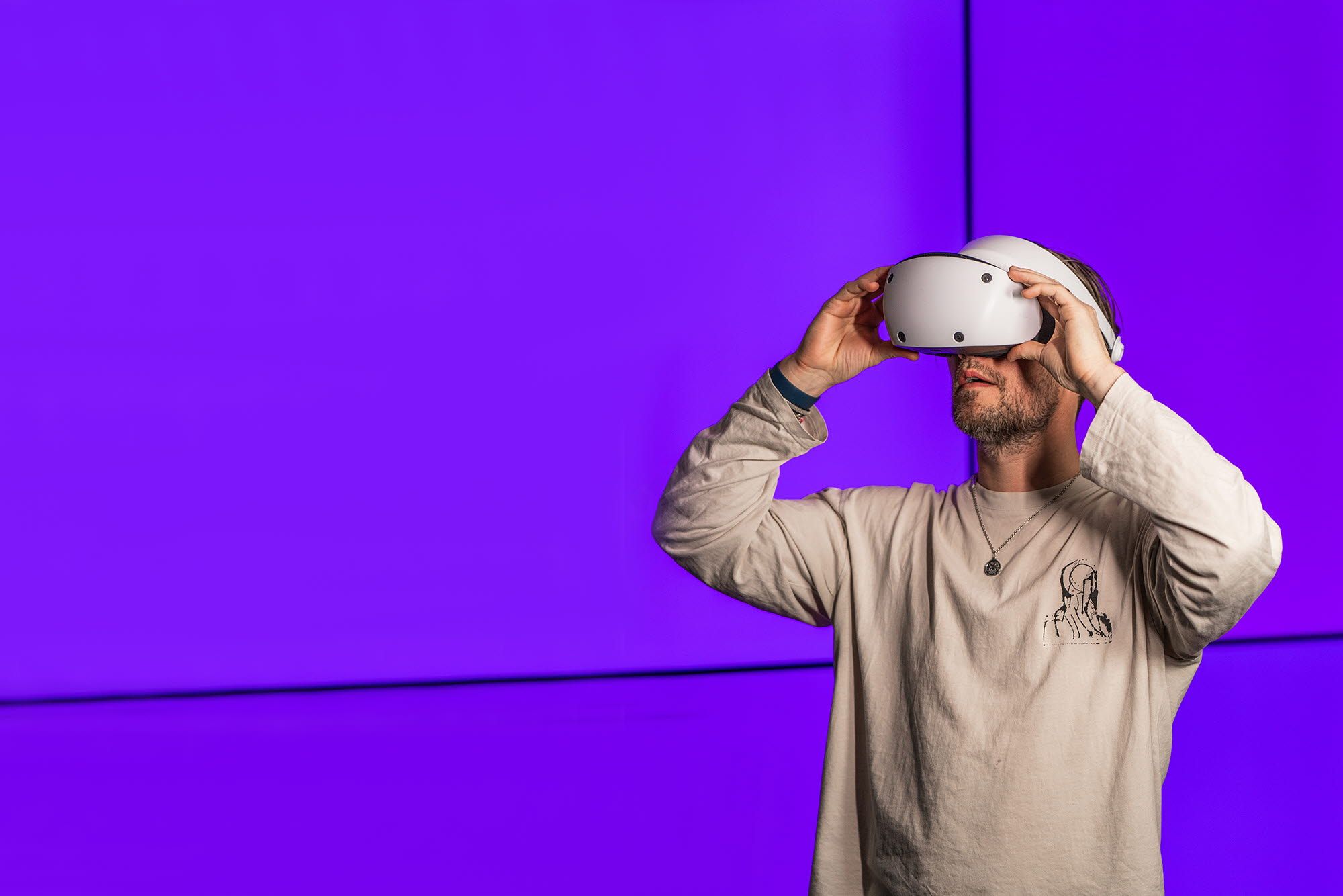 Man wearing a VR headset 